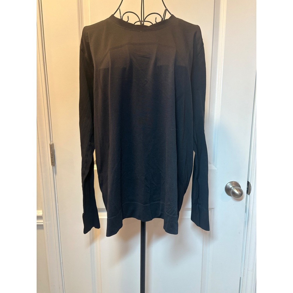 Lululemon Swiftly Tech Long Sleeve Shirt Black‎ Crew Neck Activewear Top
